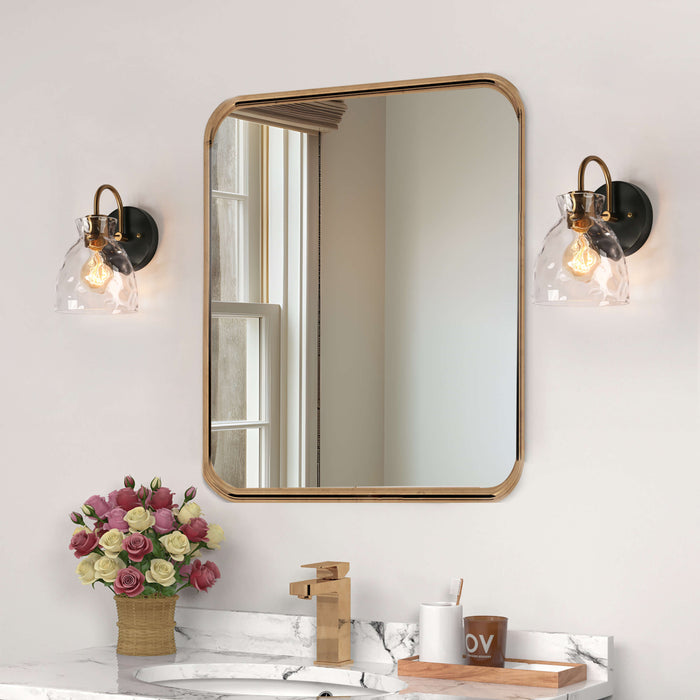 Ravilen 1-Light Black and Brass Wall Sconce