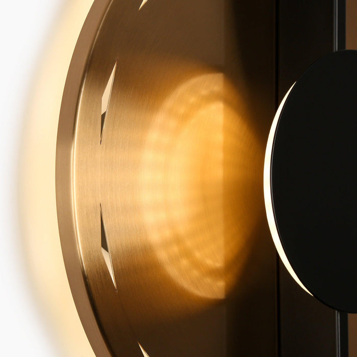 Tivora 1-Light LED Black and Brass Wall Sconces
