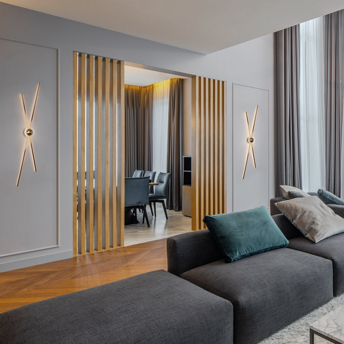 Luvien 4-Light LED Brass Wall Sconces