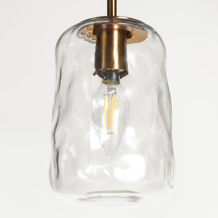 Erhart 5-Light Black And Brass Island Lights