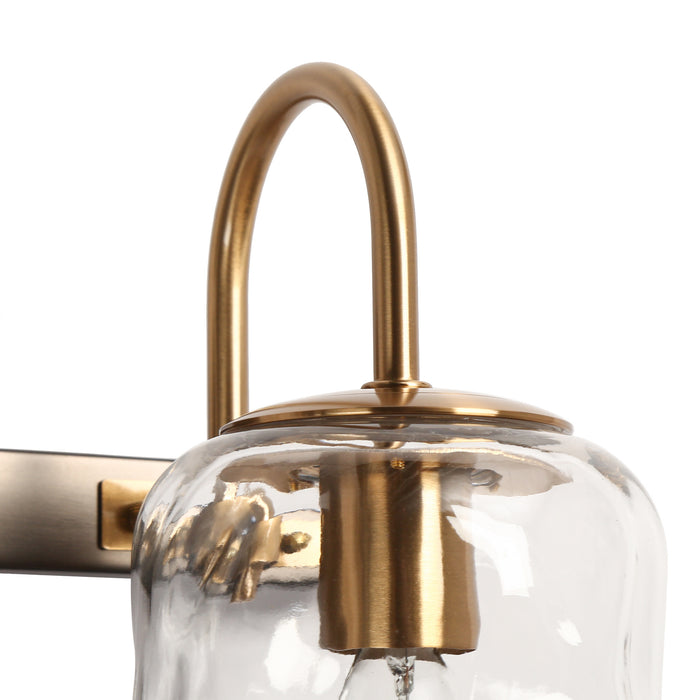 Erhart 2-Light Black And Brass Vanity Lights