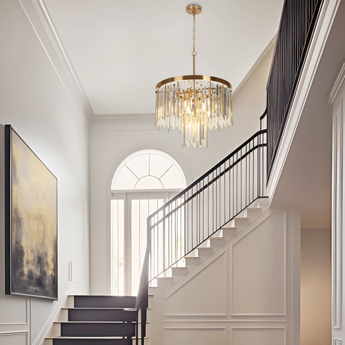 Athean 7-Light Brass Chandelier