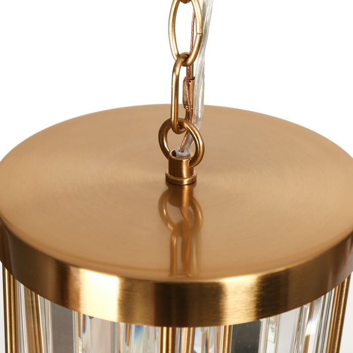 Athean 1-Light Brass Pendant Light