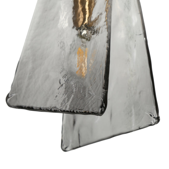 Afmean 5-Light Black and Brass Chandelier