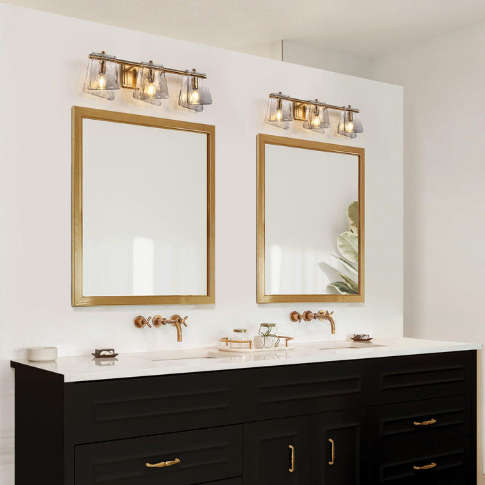 Afmean 3-Light Brass Bathroom Vanity Lights