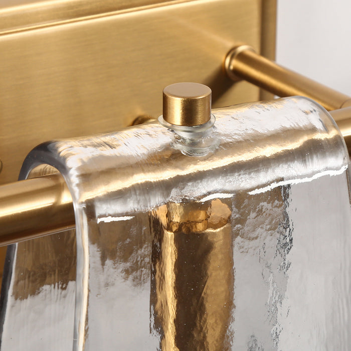 Afmean 3-Light Brass Bathroom Vanity Lights