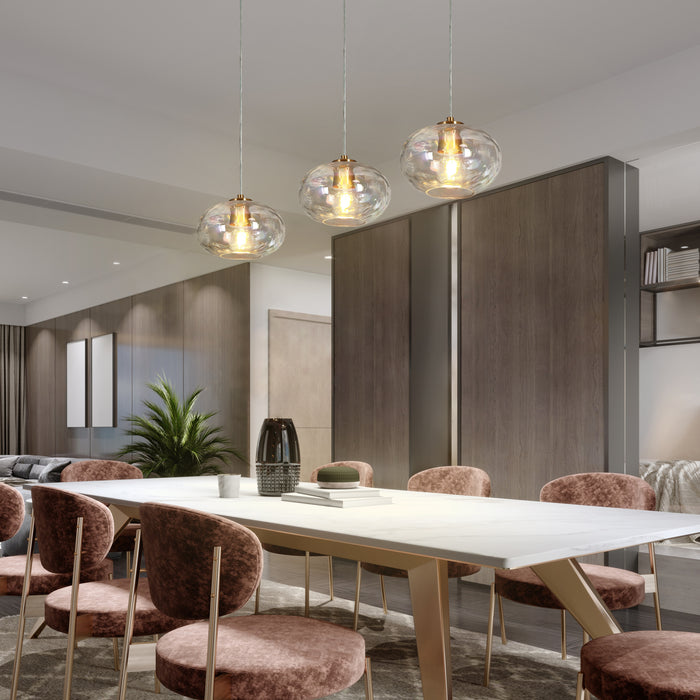 Teveris 3-Light Brass Island Light