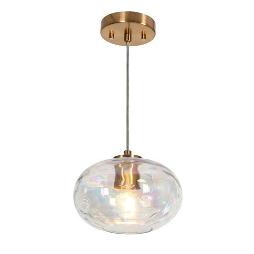 1-Light Colorful Glass Pendant Light - Belles Lighting