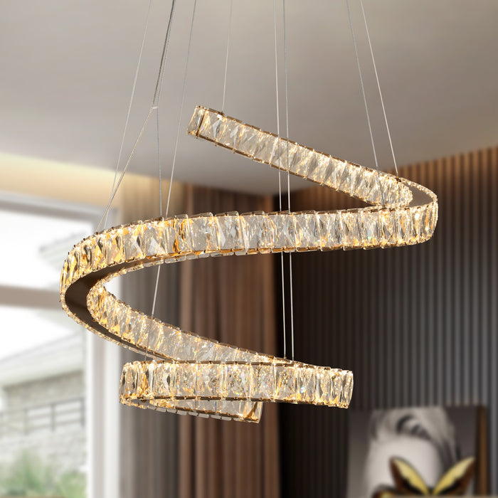 Vexlian 1-Light LED Brass Chandeliers