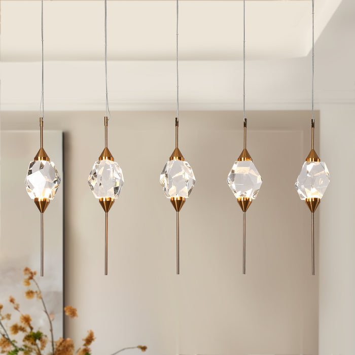 Riolven 5-Light LED Brass Island Light