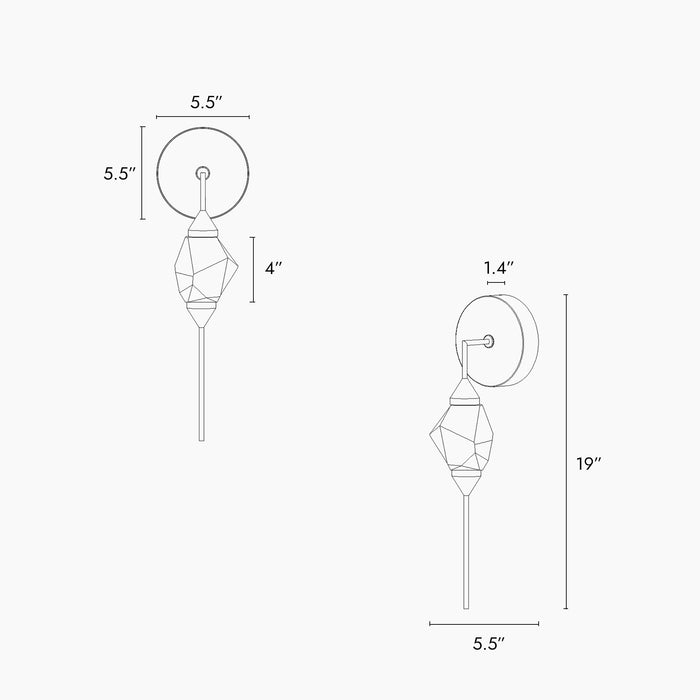 Riolven 1-Light LED Brass Wall Sconce