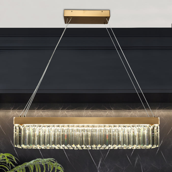 Weylin 1-Light LED Brass Island Lights