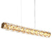Gold Crystal LED Tube Kitchen Island Chandeliers - Belles Lighting