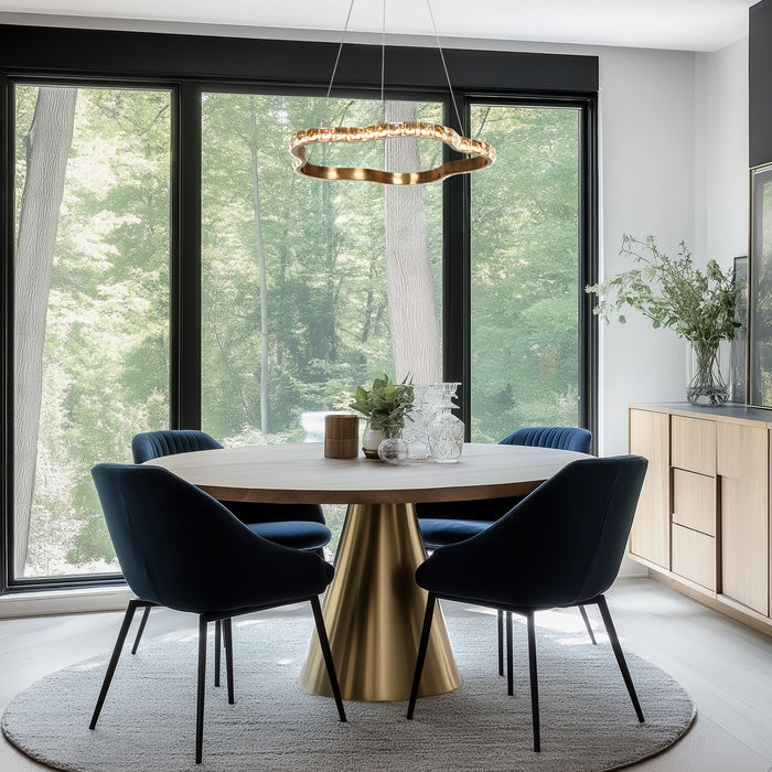 Calmira 1-Light LED Brass Chandelier