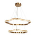 Gold Crystal 2-Tier LED Chandelier Lights - Belles Lighting