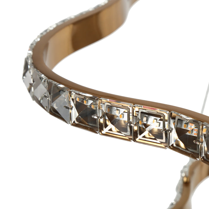 Calmira 2-Light LED Brass Chandelier