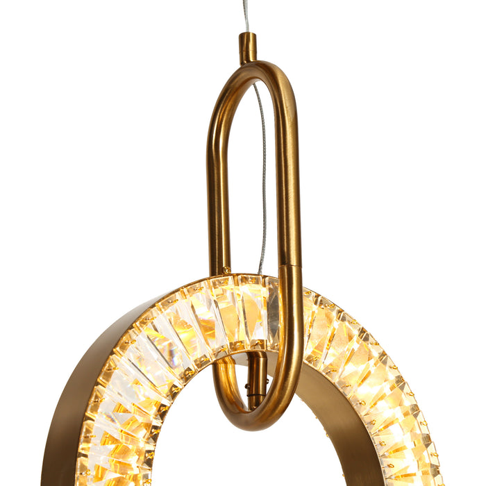 Drelia 3-Light LED Brass Chandelier