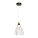 1-Light LED Gold Black Glass Pendant Lights - Belles Lighting