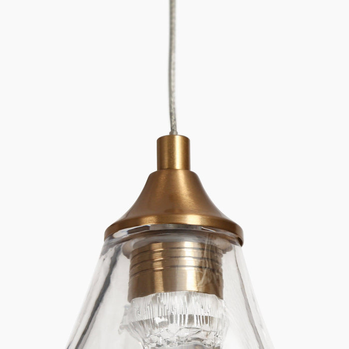 Vesilore 1-Light LED Black and Brass Pendant Lights