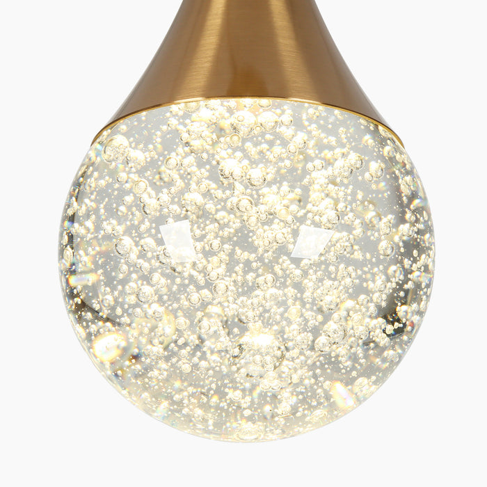 Zaylena 1-Light LED Brass Pendant Light