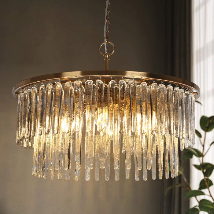 Tisvior 6-Light Brass Chandelier
