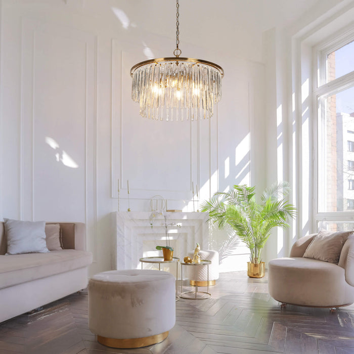 Tisvior 6-Light Brass Chandelier