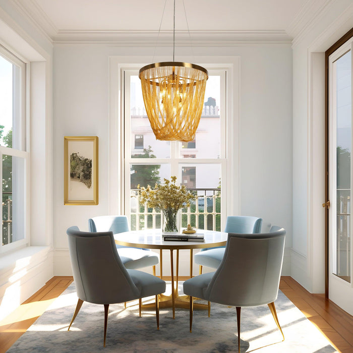 Aliren 9-Light Brass Chandeliers