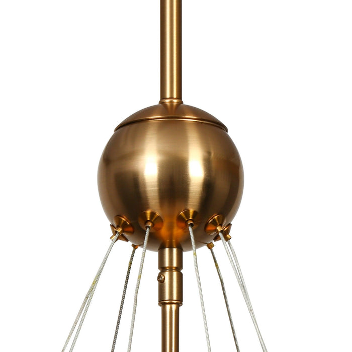 Aliren 7-Light Brass Chain Chandeliers
