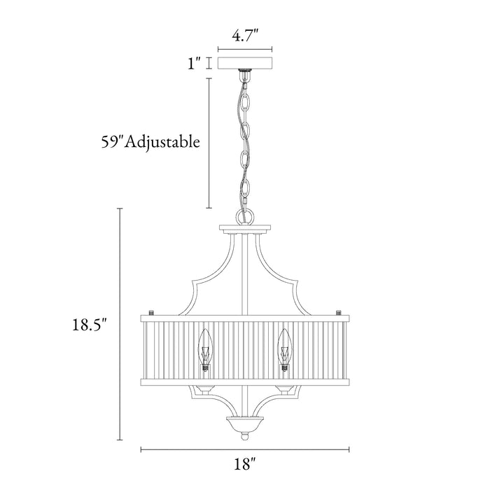 Samdale 3-Light Gold Chandeliers