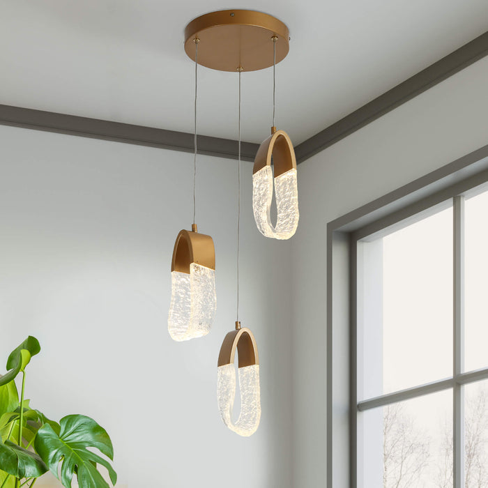 Mavorel 3-Light LED Gold Chandelier
