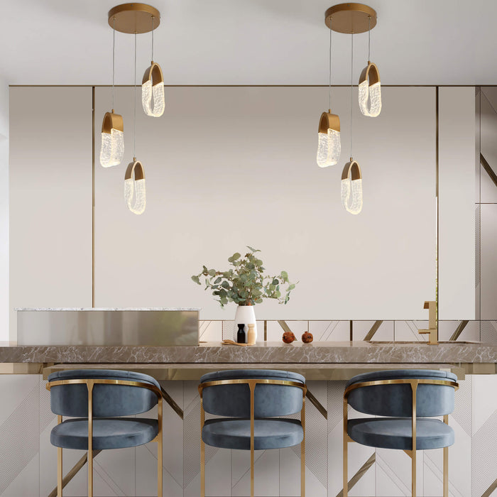 Mavorel 3-Light LED Gold Chandelier