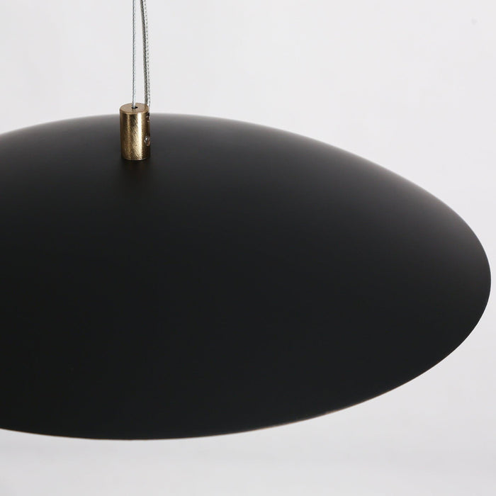 Joviren 1-Light LED Black and Brass Pendant Lights