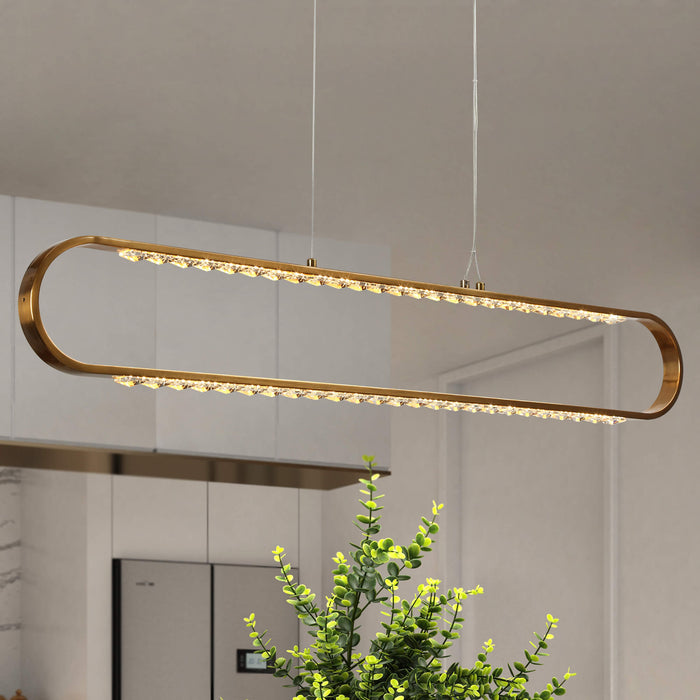 Bresion 2-Light LED Brass Island Light