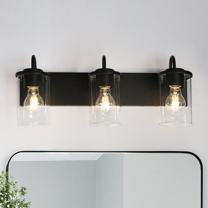 Clytame 3-Light Black Bathroom Vanity Lights