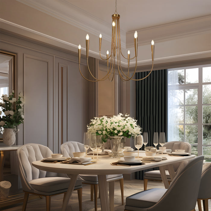 Cenipri 9-Light Brass Chandeliers