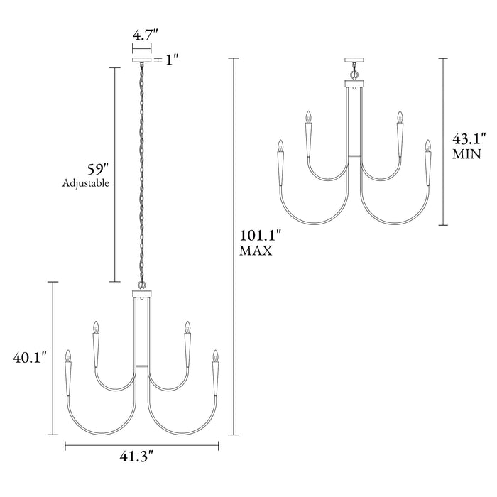 Cenipri 9-Light Brass Chandeliers