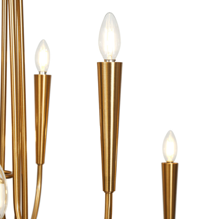 Cenipri 9-Light Brass Chandeliers