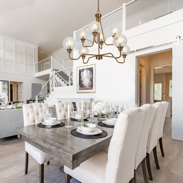 Oudspea 8-Light Brass Chandeliers