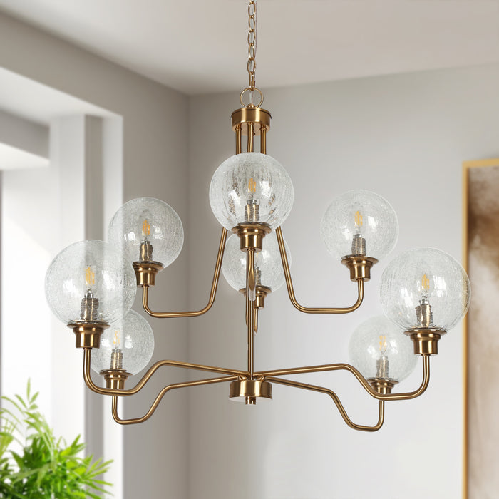 Oudspea 8-Light Brass Chandeliers