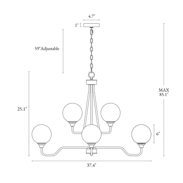 Oudspea 8-Light Brass Chandeliers