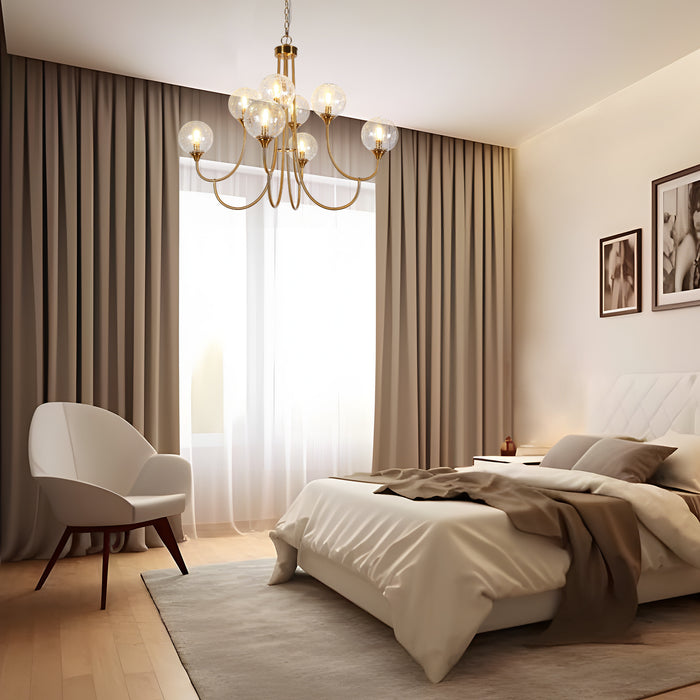 Swarchi 8-Light Brass Chandeliers
