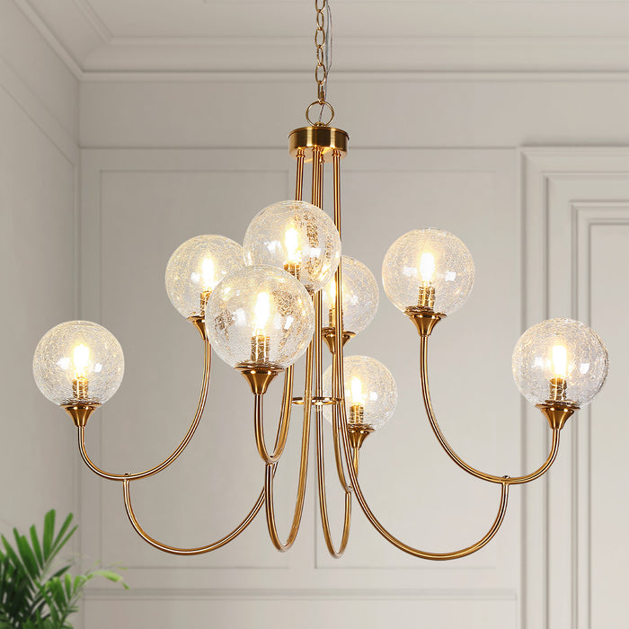 Swarchi 8-Light Brass Chandeliers