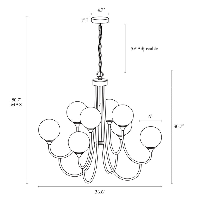 Swarchi 8-Light Brass Chandeliers