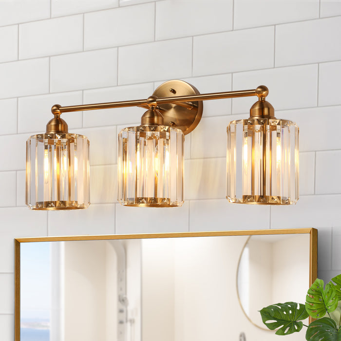 Senvior 3-Light Brass Bathroom Vanity Lights