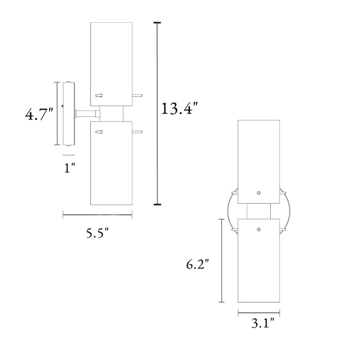 Stebbin 2-Light Brass Wall Sconces