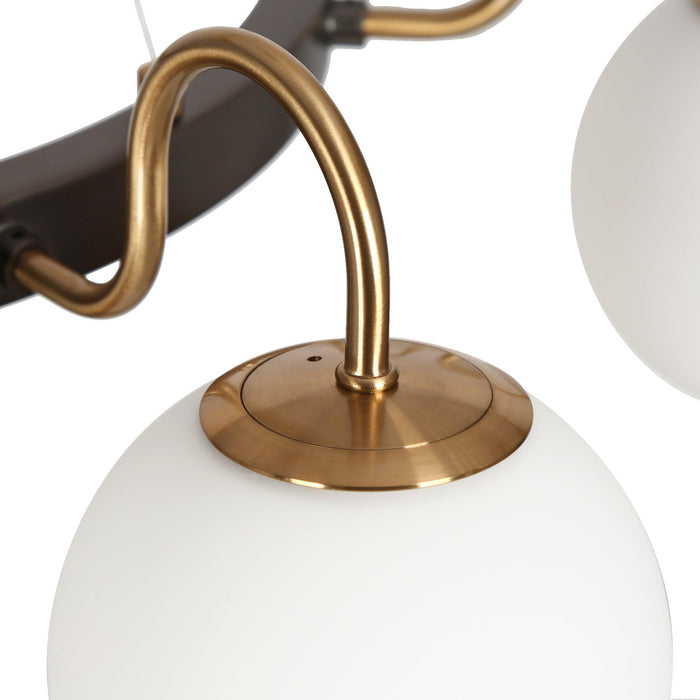 Aladari 8-Light Black and Brass Chandeliers