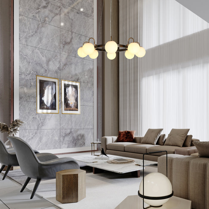 Aladari 8-Light Gold Chandeliers