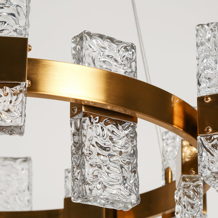 Xyrelis 24-Light Integrated LED Brass Chandeliers