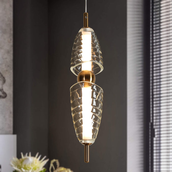 Xalorine 1-Light LED Brass Art Pendant Lights