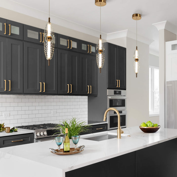 Xalorine 1-Light LED Brass Art Pendant Lights
